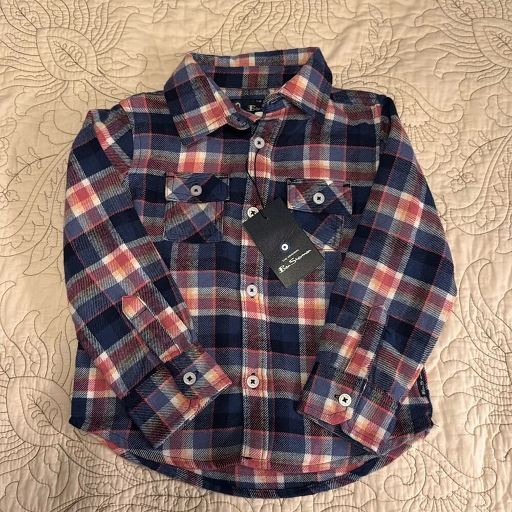 NWT Ben Sherman plaid button down shirt‎